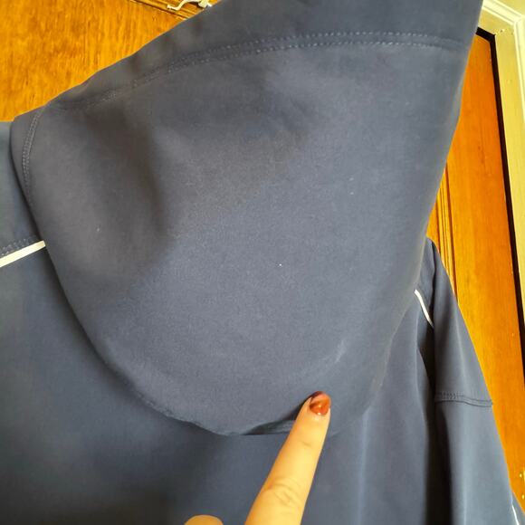 Nike Softshell Fleece Lined Navy Full Zip Jacket XL - Picture 8 of 14